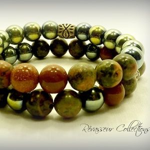 Poison Ivy Gemstone Bracelet (Unisex)